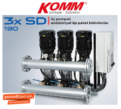 STAR 3 SD 190-3  3x15 HP 380V ÜÇ POMPALI ENDÜSTRİYEL TİP  PAKET HİDROFOR