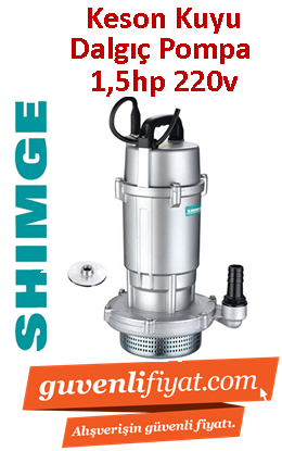 SHIMGE QDX15-14-1.1L 1.5HP 220V Alüminyum Keson Kuyu Dalgıç Pompa