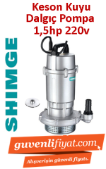 SHIMGE QDX15-14-1.1L 1.5HP 220V Alüminyum Keson Kuyu Dalgıç Pompa