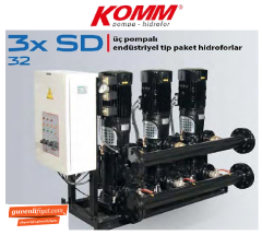 STAR 3 SD 32/2  3x5.5 HP 380V ÜÇ POMPALI ENDÜSTRİYEL TİP  PAKET HİDROFOR