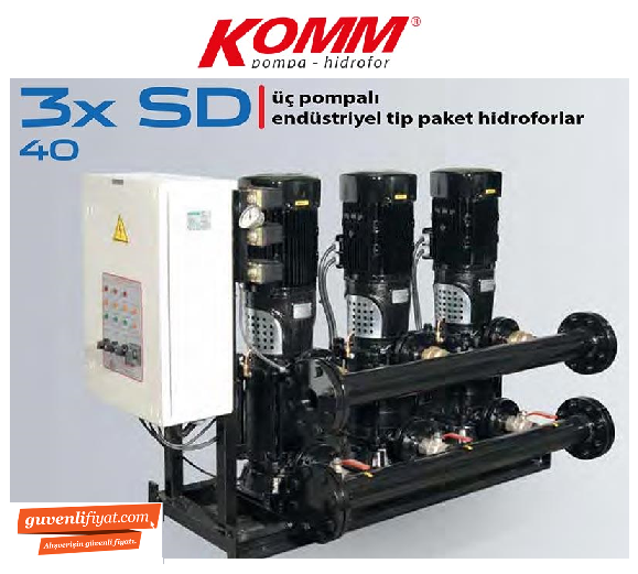 STAR 3 SD 40/2  3x10 HP 380V ÜÇ POMPALI ENDÜSTRİYEL TİP  PAKET HİDROFOR