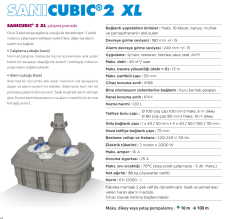 SANİCUBİC 2 VX S - (Çift Motor) - 120 Lt / 10 WC + 12 Ünite Foseptik Atık Su Transfer Ünitesi (MONOFAZE / ÇİFT POMPALI / VORTEX)