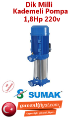 SUMAK SHT6-180/10 1.8Hp 380v Dik Düşey Milli Kademeli Pompa