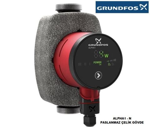 GRUNDFOS ALPHA1  25-50 N  180  PASLANMAZ ÇELİK GÖVDELİ FREKANS KONVERTÖRLÜ DİŞLİ TİP SİRKÜLASYON POMPASI-99199592