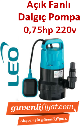 LEO XKS-550PW 0.75hp 220v Açık Fanlı Dalgıç Pompa