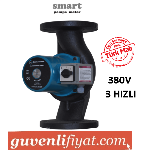 SMART SPM 65/12-340-3 TF 380V FLANŞLI 3 HIZLI SİRKÜLASYON POMPASI