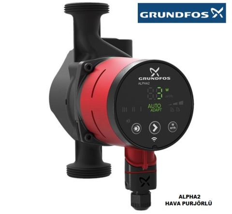 GRUNDFOS ALPHA2 25-40 A  180mm  FREKANS KONVERTÖRLÜ HAVA PURJÖRLÜ SİRKÜLASYON POMPASI- 99411167