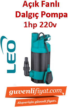 LEO LKS-750PW 1hp 220v Açık Fanlı Dalgıç Pompa