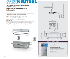 SANİNEUTRAL (yoğuşmalı kombi) Yoğuşmalı Kombilerin Asitli Sularını Nötralize