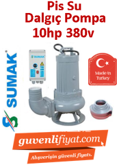 SUMAK SDTK 100/4 10HP 380v Açık Fanlı Pis Su Dalgıç Pompa