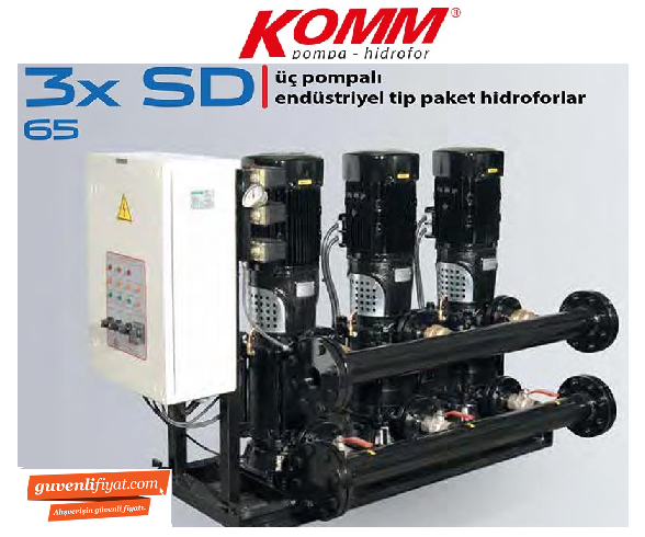 STAR 3 SD 65-2  3x30 HP 380V ÜÇ POMPALI ENDÜSTRİYEL TİP  PAKET HİDROFOR