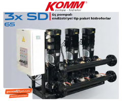 STAR 3 SD 65-2  3x30 HP 380V ÜÇ POMPALI ENDÜSTRİYEL TİP  PAKET HİDROFOR