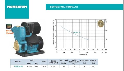 MOMENTUM PKSm130 0.17HP Preferikal Paket Hidrofor (1kat-2daire)