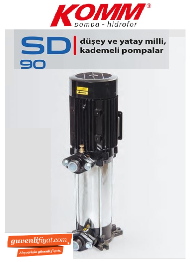 STAR SD 90/6 M 3.HP 220V DÜŞEY MİLLİ ÇOK KADEMELİ SESSİZ POMPA