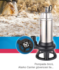 ALARKO WQCND 13-10 1.5 HP 220V  PASLANMAZ PARÇALAYICI BIÇAKLI DALGIÇ POMPA