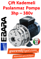 EBARA 2CDX 200/30 380V 3HP Çift Kademeli Paslanmaz Çelik Santrifüj Pompa-AISI 304