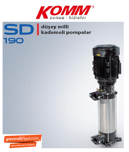STAR SD 190-4 T 20.HP 380V DÜŞEY MİLLİ ÇOK KADEMELİ SESSİZ POMPA