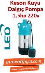 LEO XKS-1100S 1.5hp 220v Kademeli Keson Kuyu Dalgıç  Pompa