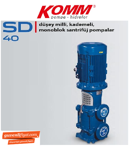 STAR SD 40/3 15.HP 380V DÜŞEY MİLLİ ENDÜSTRİYEL TİP ÇOK KADEMELİ SESSİZ POMPA