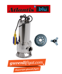 ATLANTİS PASPARCL 10-1.1M 1.5 HP 220V PARÇALAYICI BIÇAKLI PASLANMAZ ÇELİK DALGIÇ POMPA