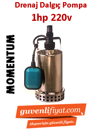 MOMENTUM PKS-750S 1hp 220v Paslanmaz Gövdeli Dalgıç Pompa