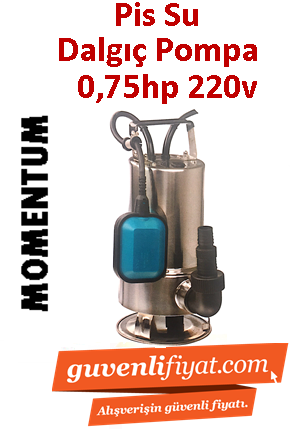 MOMENTUM PKS-550SW 0,55hp 220v Paslanmaz Gövdeli Pis Su Dalgıç Pompa