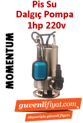 MOMENTUM PKS-750SW 1hp 220v Paslanmaz Gövdeli Pis Su Dalgıç Pompa