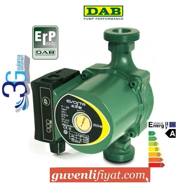 Dab EVOSTA 40-70/180 Frekans Konvertörlü Islak Rotorlu Sirkülasyon Pompası