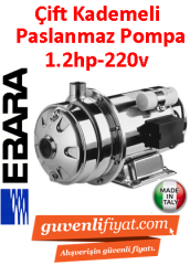 EBARA 2CDM A 70/12 220V 1.2HP Çift Kademeli Kmple Paslanmaz Çelik Santrifüj Pompa