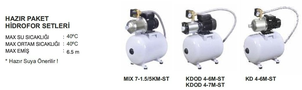 ATLANTİS BLU  KDOD 4-7M-ST -2HP-220V- KADEMELİ HAZIR PAKET HİDROFOR SETİ (50 LİTRE DEĞİŞEBİLİR MEMBRANLI)