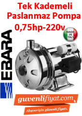 EBARA CDM 70/07 220V 0.75HP Tek Kademeli Komple Paslanmaz Çelik Santrifüj Pompa