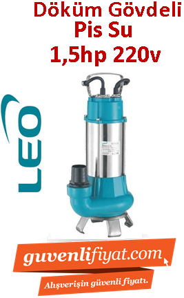 LEO XSP20-9/1.1l 1.5hp 220v Döküm Gövdeli Pis Su Dalgıç Pompa