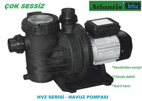 ATLANTİS BLU HVZ 075M -0.75HP-220V- ÖN FİLTRELİ HAVUZ POMPASI