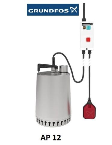 GRUNDFOS UNİLİFT AP12.40.06.A3   0.9kW 380V KOMPLE PASLANMAZ ÇELİK DRENAJ DALGIÇ POMPA - 96023872