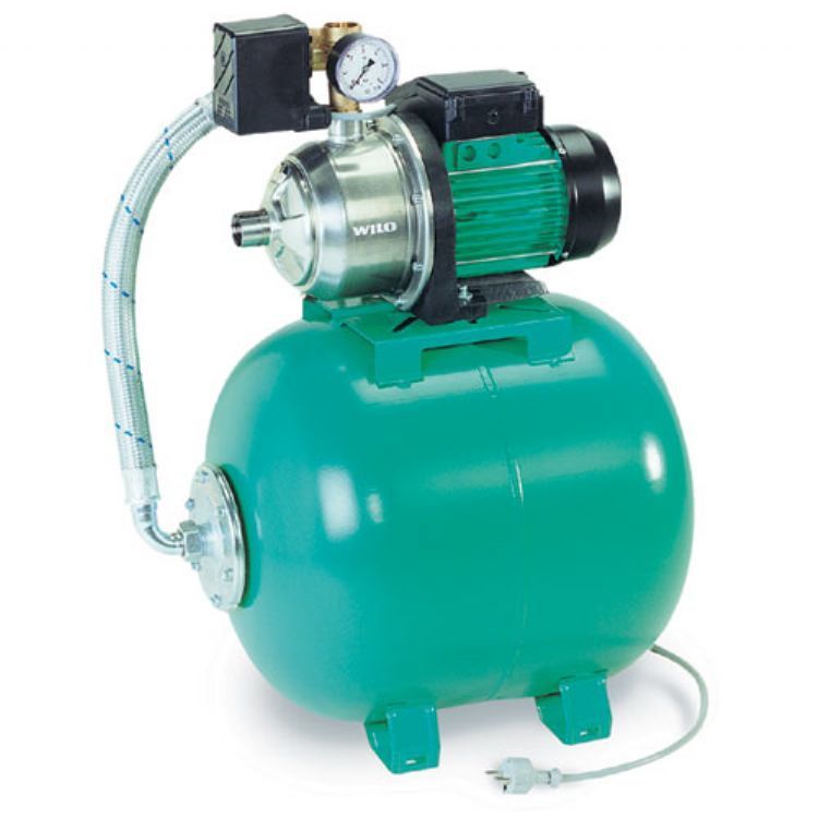 WİLO HMHI 405 1.5 HP (5 KAT+ 10 DAİRE) 50 LT YATAY TANKLI PASLANMAZ HİDROFOR