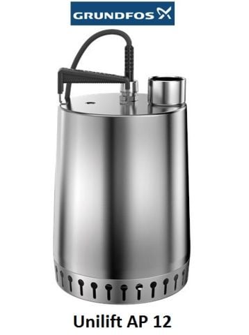 GRUNDFOS UNİLİFT AP12.40.04.3   0.7kW 380V KOMPLE PASLANMAZ ÇELİK DRENAJ DALGIÇ POMPA - 96011024