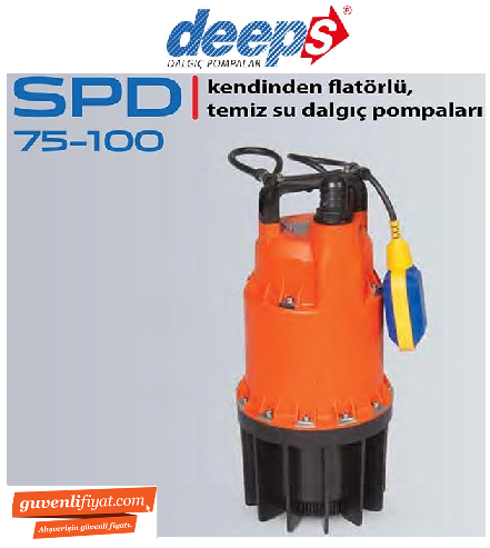 STAR SPD 75 M 0.85 HP 220V KENDİNDEN FLATÖRLÜ TEMİZ SU DALGIÇ POMPA