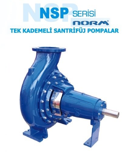Norm NSP 40/125      5.5 kW  380V   Tek Kademeli Salyangoz Gövdeli Santrifüj Pompa (2900 d/dk)