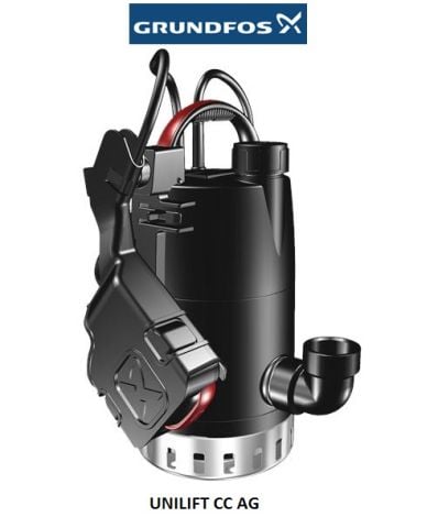 GRUNDFOS UNİLİFT CC 7 AG1    0.5Hp 220V  ATIK SU DRENAJ DALGIÇ POMPA - 98624463