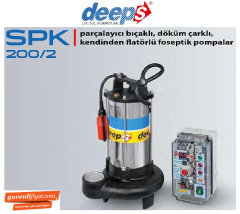 STAR SPK 200/2 T + PANO 2.HP 380V PARÇALAYICI BIÇAKLI DÖKÜM ÇARKLI FOSEPTİK DALGIÇ POMPA