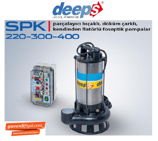 STAR SPK 300 M + PANO 3.HP 220V PARÇALAYICI BIÇAKLI DÖKÜM ÇARKLI FOSEPTİK DALGIÇ POMPA