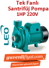 LEO XGm1/A 1hp 220v 1 1/2'' Çıkışlı Tek Fanlı Santrifüj Pompa