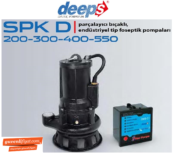 STAR SPK D 300 T 3.HP 380V PARÇALAYICI BIÇAKLI ENDÜSTRİYEL TİP FOSEPTİK DALGIÇ POMPA