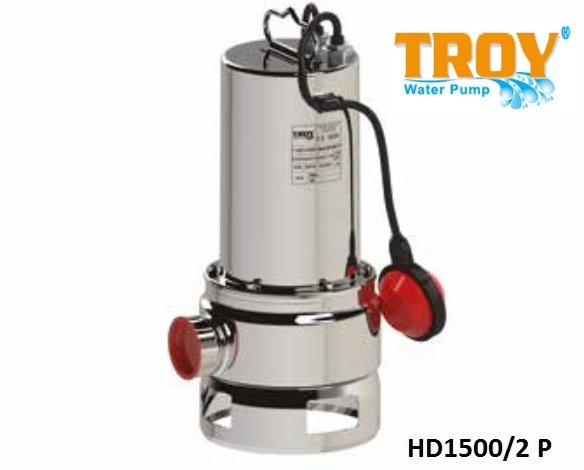 TROY HD1500/2 P   1100W 220V  KOMPLE PASLANMAZ FOSEPTİK DALGIÇ POMPA