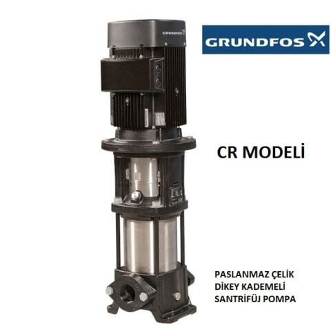 GRUNDFOS  CR 1s-13  0.37kW 380V DİKEY KADEMELİ PASLANMAZ ÇELİK İNLİNE SANTRİFÜJ POMPA / HQQV SALMASTRA - 96515585