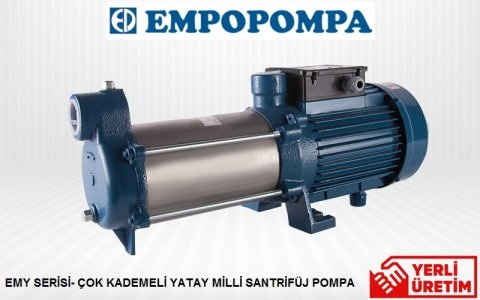 Empo EMY-90/6 T     3Hp 380V    Yatay Milli Çok Kademeli Santrifüj Pompa