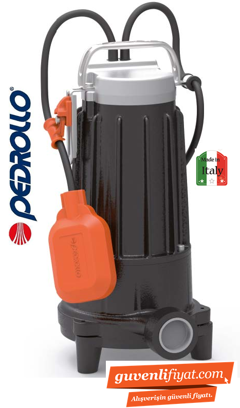 TRM 1.1 - 1.5 HP 220V ÖĞÜTÜCÜLÜ FOSEPTİK DALGIÇ POMPA (VORTEX ÇARKLI)
