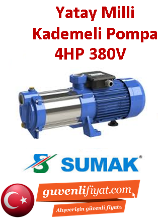 SUMAK SYMT8  400/10 4Hp 380v Yatay milli Kademeli Pompa