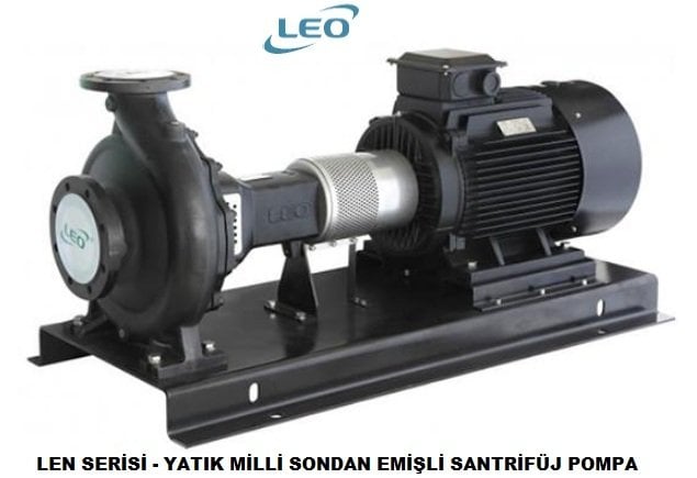 LEO  LEN125-100-250F    10 HP  380V   SONDAN EMİŞLİ  YATAY MİLLİ  SANTRİFÜJ POMPA