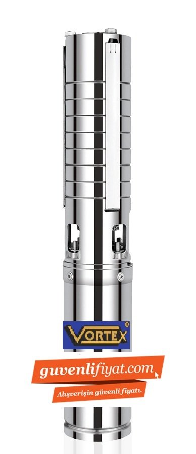 VORTEX 4 CLK 5A-08 -1HP-220V- 4'' KOMPLE PASLANMAZ, MOTORLU DALGIÇ POMPA (MOTOR+POMPA)